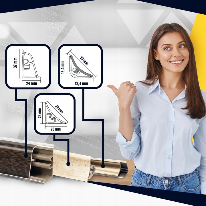 Listwa Przyblatowa Kuchenna do Blatu Blatowa PCV MINI DĄB SONOMA 3mb