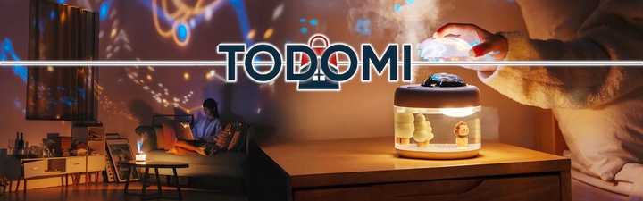 NAWILŻACZ POWIETRZA LAMPKA NOCNA Z PROJEKTOREM GWIAZD TYGRYSEK DLA