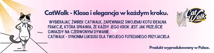 Żwirek dla kota bentonitowy 25L LAWENDOWY CatWalk zbrylający 25L Naturalny