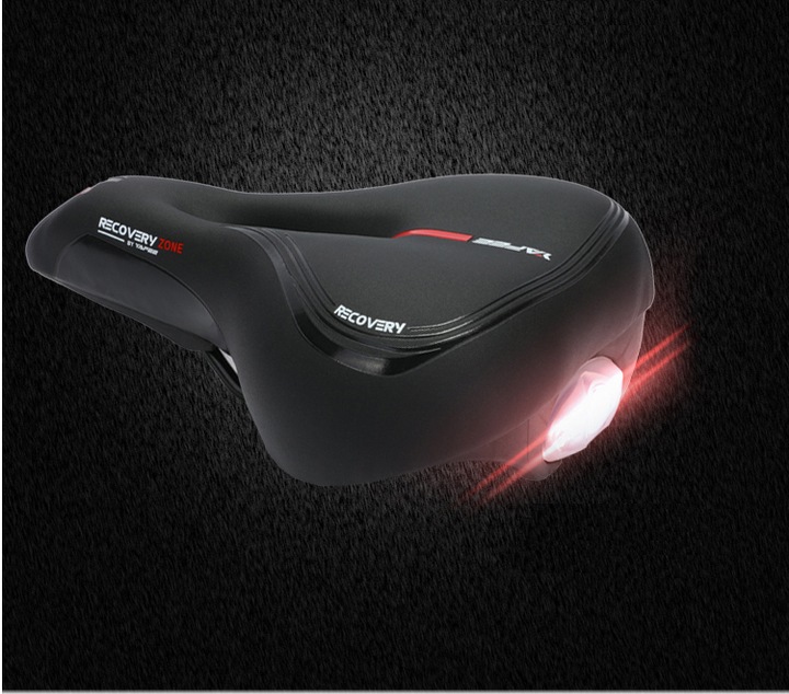 MIĘKKIE SIODEŁKO ROWEROWE RECOVERY ZONE LAMPKA LED