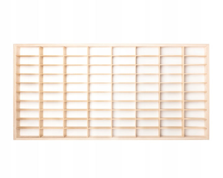 PÓŁKA NA HOT WHEELS 80 PRZEGRÓDEK - NA RESORAKI DREWNO - OD PRODUCENTA