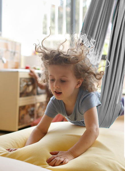 HAMAK - CHUSTA AKROBATYCZNA DLA DZIECI ,1.5*2.8M HUŚTAWKA SENSORYCZNA HAMAK