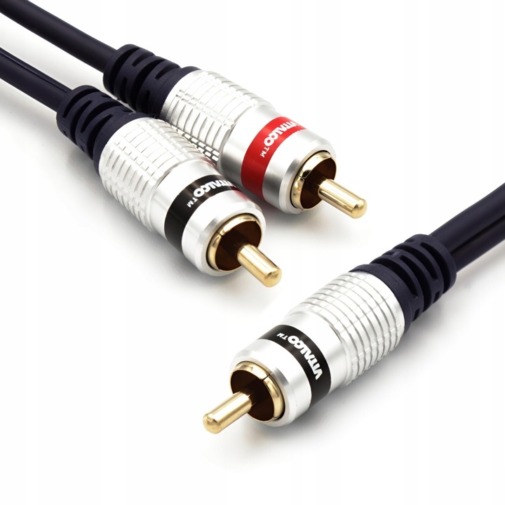 KABEL 1X RCA 2X RCA CINCH 5M JKJ60 VITALCO DO SUBWOOFERA