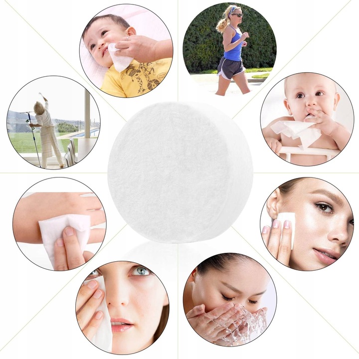 CHUSTECZKI RĘCZNIKI W TABLETCE TURYSTYCZNE RĘCZNIK W TABLETKACH 100