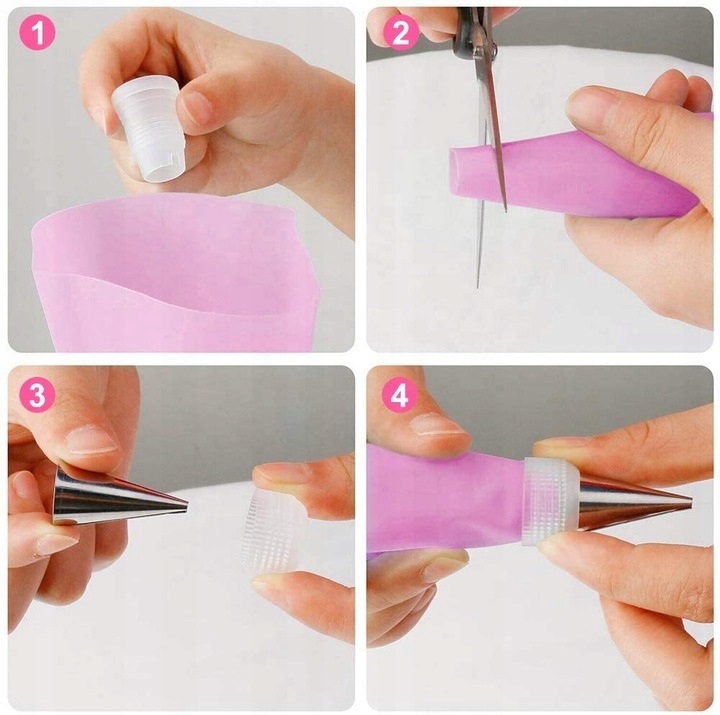 RĘKAW CUKIERNICZY DEKORATOR TORTÓW SILIKONOWY 24EL