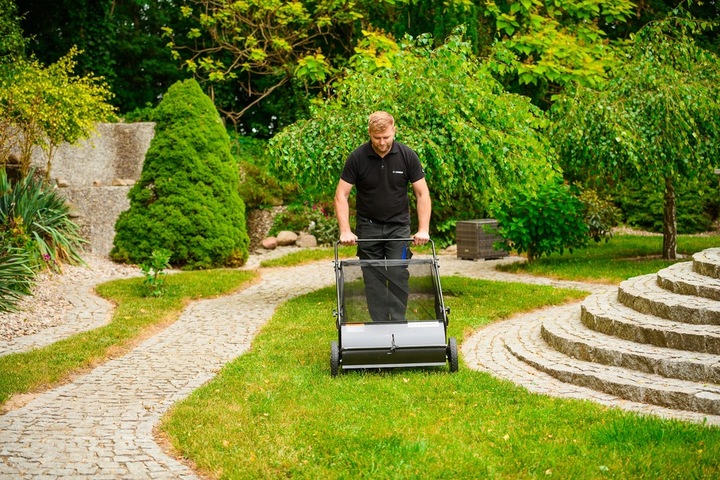 CEDRUS SP31110 ZBIERACZ ZAMIATARKA DO TRAWY LIŚCI Z KOSZEM 66cm