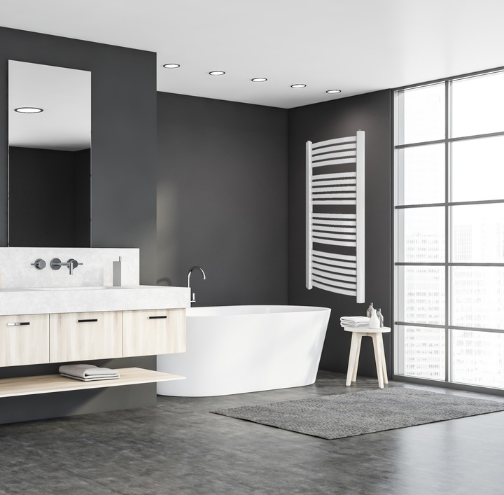 Grzejnik łazienkowy drabinka ZEUS 120/50 biały + GRATIS