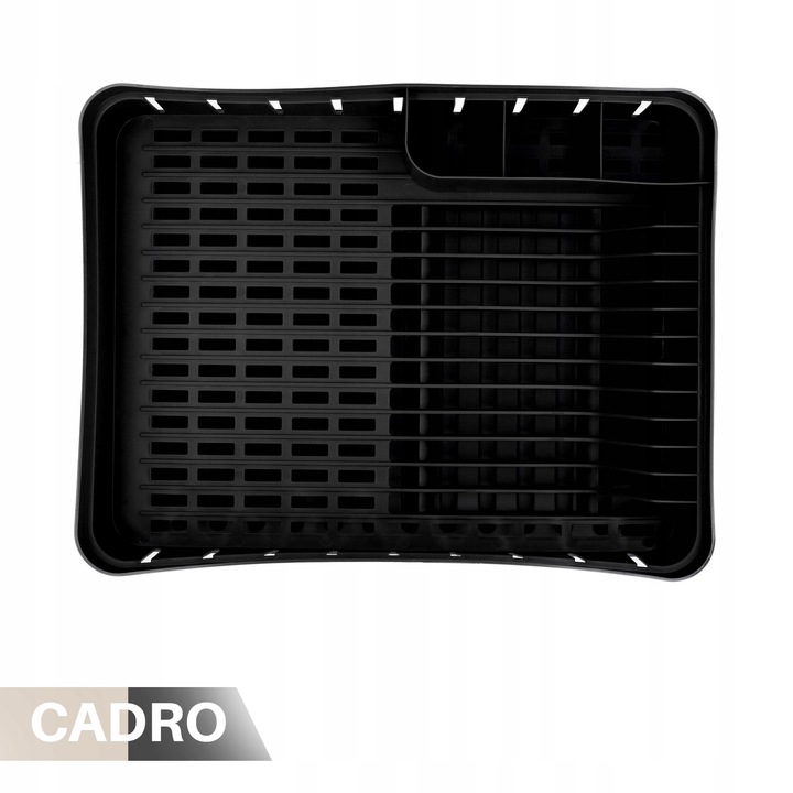 SUSZARKA DO NACZYŃ stojąca ociekacz naczynia talerze sztućce czarna