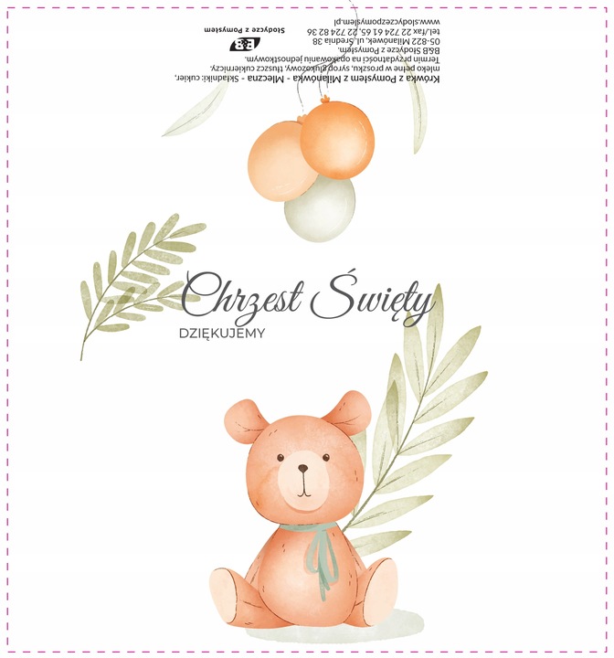 Krówki na chrzest podziękowanie 1 kg wz 2