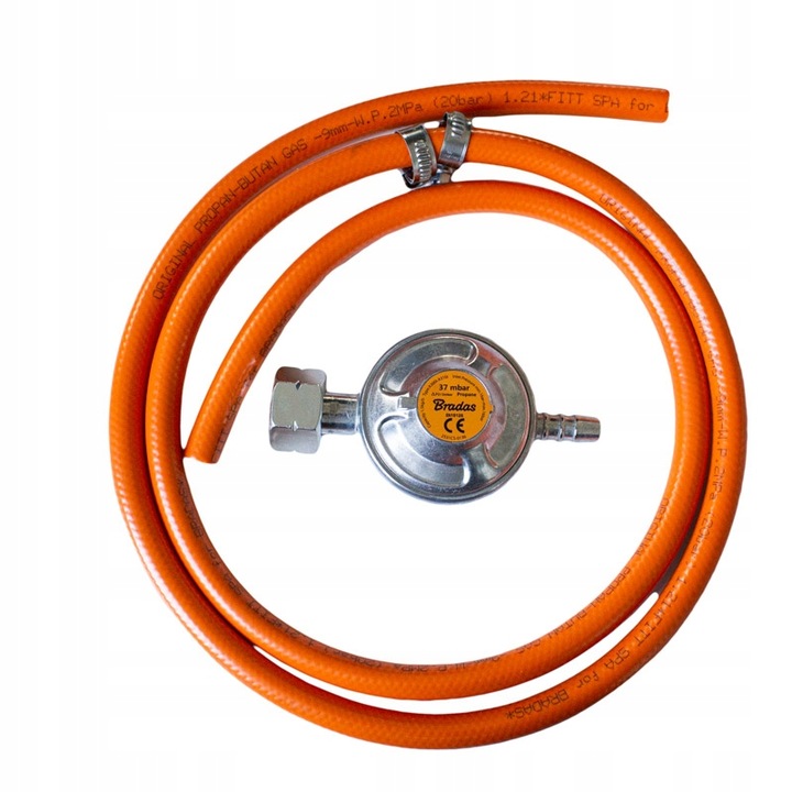 ZESTAW PRZYŁĄCZENIOWY DO BUTLI, Reduktor, wąż 1,5m "1113"