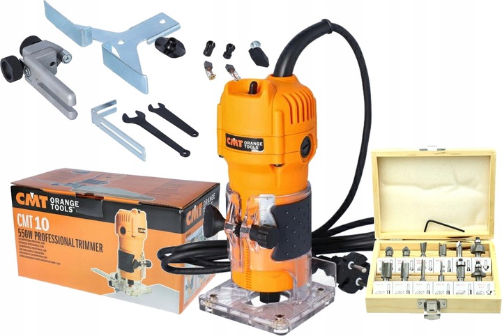 CMT FREZARKA RĘCZNA KRAWĘDZIOWA 550W CMT10 TRYMER KRAWĘDZI 6,35 6-8mm