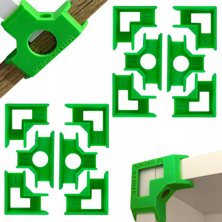 ZESTAW GRUBYCH UCHWYTÓW STOLARSKICH Trzecia Ręka 18mm SZABLON DO