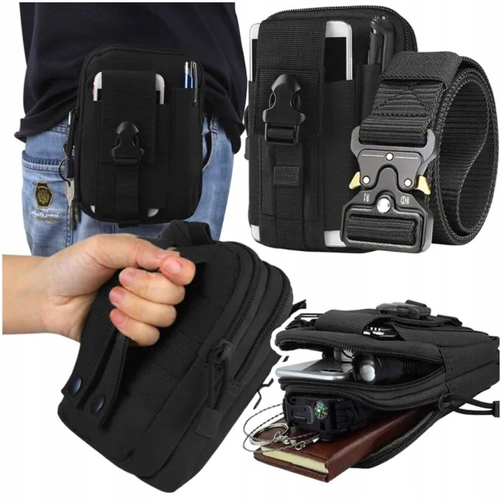 SASZETKA NERKA TAKTYCZNA MILITARNA WOJSKOWA SURVIVAL KIESZEŃ + PAS