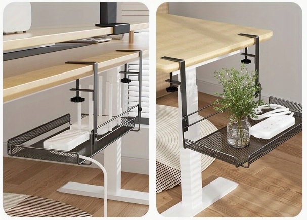 DUŻA PÓŁKA ORGANIZER WIESZAK NA PRZEWODY KABLE ROUTER BIURKO