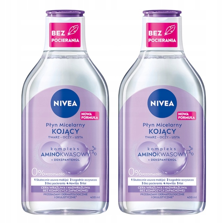 NIVEA Płyn micelarny do demakijażu twarzy oczu ust cera wrażliwa 800ml