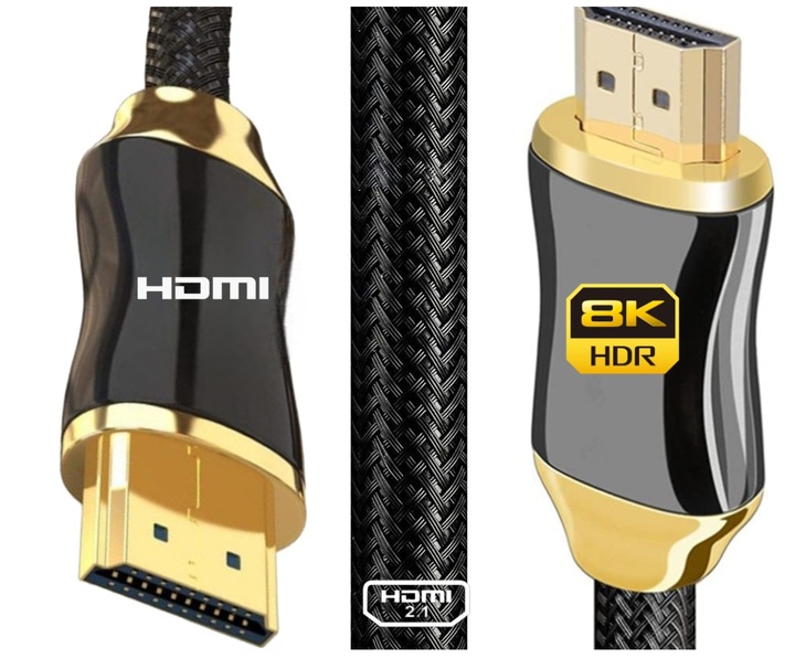 CERTYFIKOWANY Kabel HDMI 2.1 8K 4K eARC PREMIUM 2M