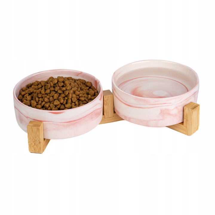 MISKA dla psa kota PODWÓJNA CERAMICZNA 2 x 400ml