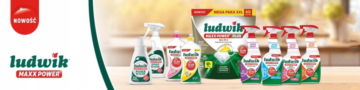 Tabletki do zmywarek Ludwik MAXX POWER LEMON ALL IN 1 50 szt KRÓTKI TERMIN