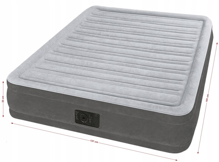 Materac Dmuchany Dwuosobowy Łóżko z Pompką 230V do Spania Intex 67768ND