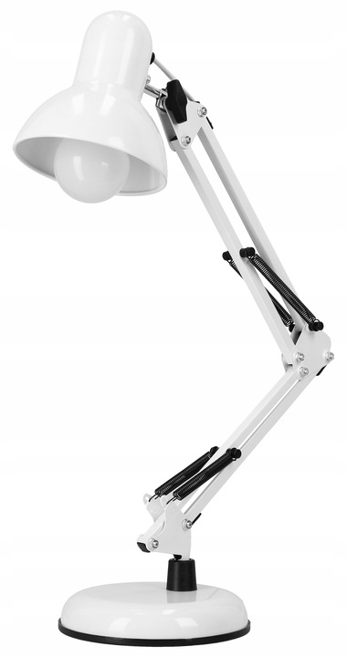 Lampka na Biurko LED Kreślarska Szkolna Regulowana E27 230V Stojąca Klips