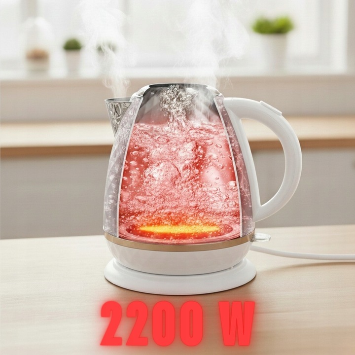 Czajnik Elektryczny Bezprzewodowy 1,7 L | 2200 W | Mocny | Filtr |