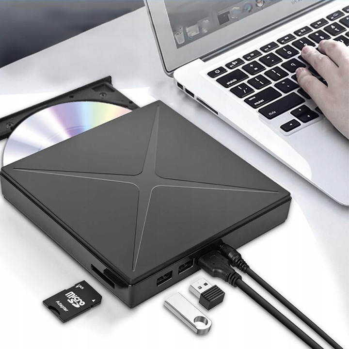 NAPĘD CD DVD +/-RW ZEWNĘTRZNY USB 3.0 NAGRYWARKA CD PRZENOŚNY ODTWARZACZ