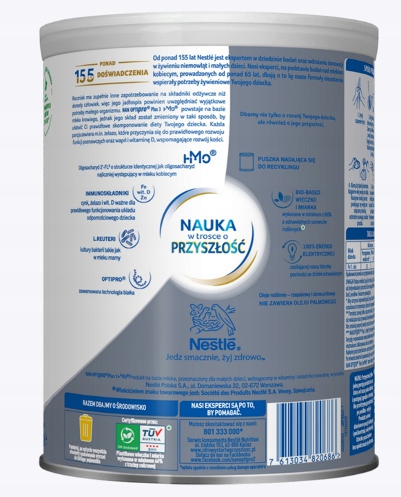 Mleko modyfikowane Nan Optipro plus HMO 3 (800 g)
