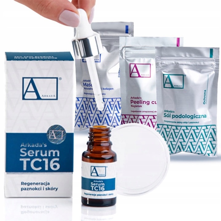 ARKADA SERUM KOLAGENOWE TC16 11ml+ 3X próbniki maść, sól i peeling nagietek