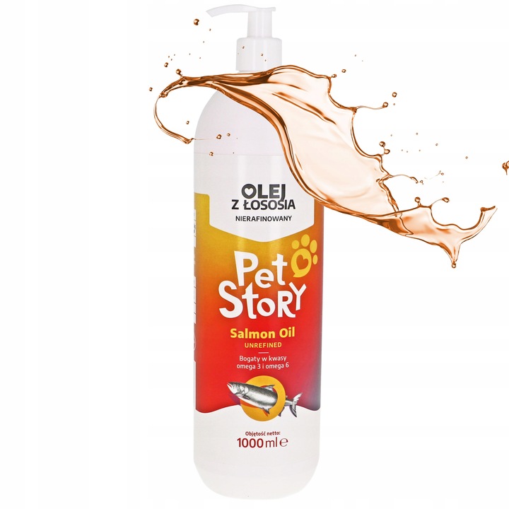 100% OLEJ Z ŁOSOSIA dla Psa Kota 1L Nirafinowany