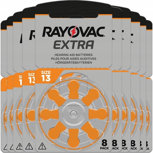 80x Rayovac 13 baterie do aparatów słuchowych NOWE