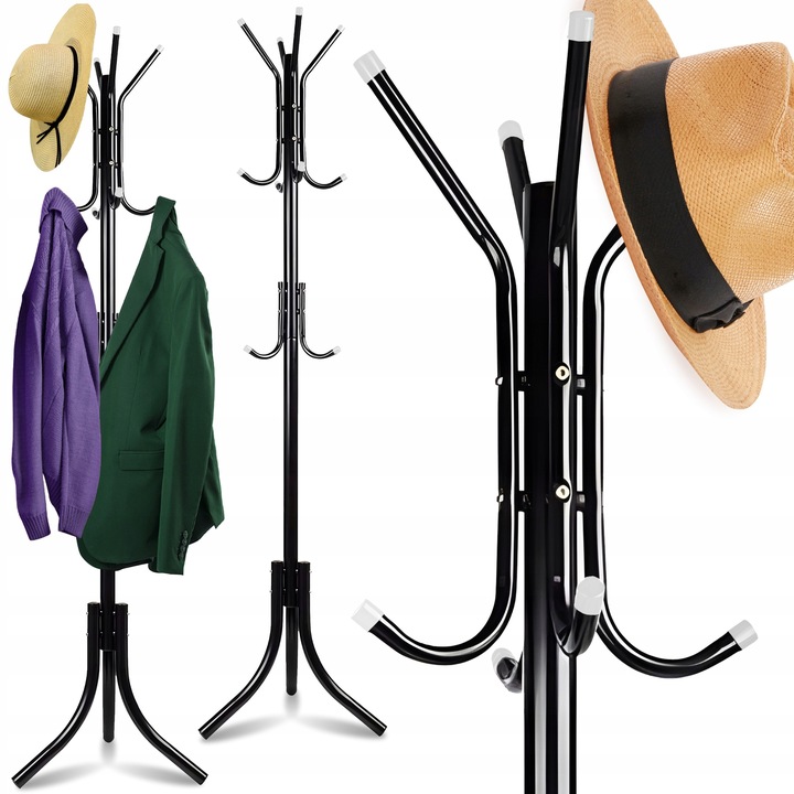 WIESZAK PODŁOGOWY STOJĄCY STOJAK LOFT NA UBRANIA KURTKI 12 RAMION 3