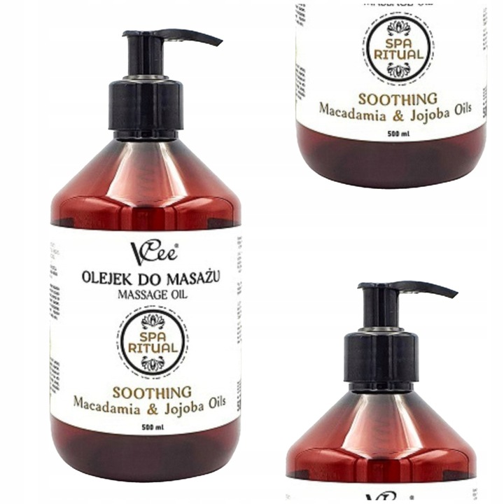 OLEJEK DO MASAŻU MAKADAMIA I OLEJ JOJOBA VCEE NATURALNY 500 ML
