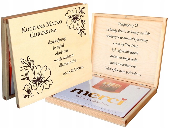 PODZIĘKOWANIE DLA RODZICÓW CHRZESTNYCH NA ŚLUB WESELE Z GRAWEREM IMIONA