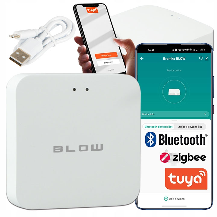 CENTRALKA BRAMKA BRAMA ZigBee 3.0 + Bluetooth WiFi TUYA SMART LIFE HOME LAN