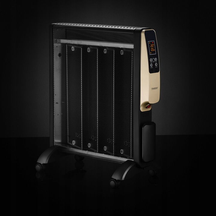 GRZEJNIK ELEKTRYCZNY NA PODCZERWIEŃ TERMOSTAT TIMER PILOT Czarny 2000W