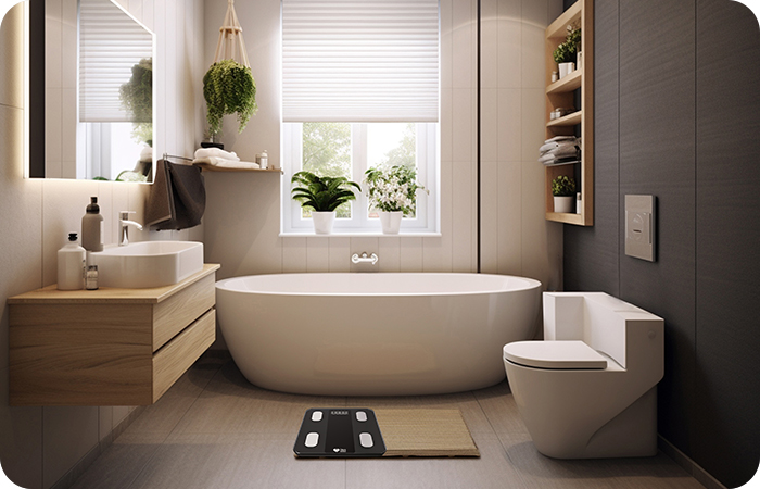 WAGA ŁAZIENKOWA ANALITYCZNA ELEKTRONICZNA SMART BMI TŁUSZCZ APLIKACJA