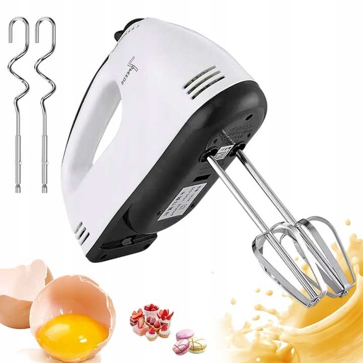 Mikser Ręczny Elektryczny Do Ciast Kremu 7 Biegowy Trzepaczka Robot