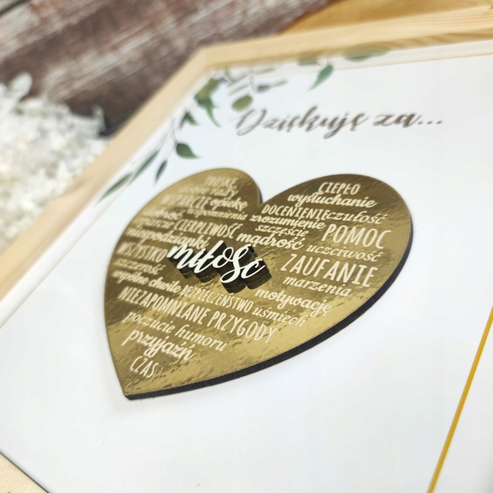 PREZENT PODZIĘKOWANIE DLA CHRZESTNYCH DZIADKÓW A4 RAMKA GRAWER ZŁOTE