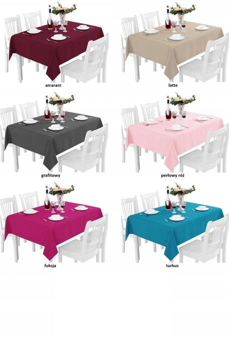 OBRUS GŁADKI MATOWY PRACTICAL 140x240 GRUBY KOLORY