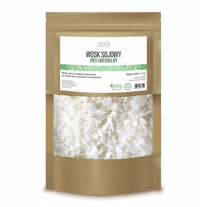 Wosk Sojowy 100% Naturalny Do Świec Masażu Wegan Aromaterapia 2x1kg