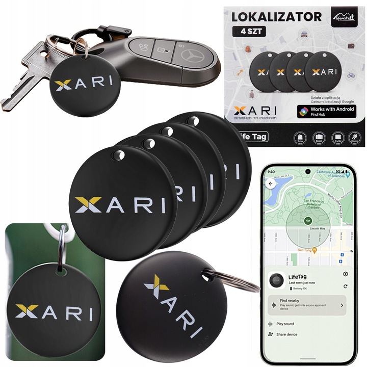 4x Lokalizator GPS Life Tag Lifemate XARI Android do plecaka kluczy