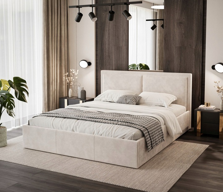 ŁOŻKO SOAVE II Z PODNOSZONYM STELAŻEM I POJEMNIKIEM NA POŚCIEL 180x200