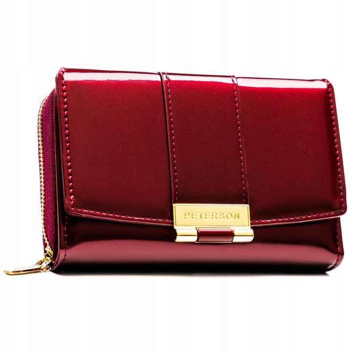 Peterson damski portfel ze skóry ekologicznej w kwiaty pionowy na