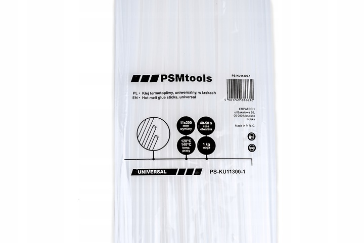 PROFESJONALNY PISTOLET DO KLEJU NA GORĄCO 11MM REGULACJA + KLEJ 1kg 35szt