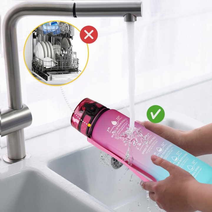 BIDON SPORTOWY SZCZELNA BUTELKA NA NAPÓJ WODĘ SOLIDNA TRITANOWA 1000 ml