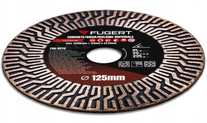 TARCZA DIAMENTOWA DO CIĘCIA GRESU CERAMIKI PŁYTEK SZLIFOWANIA 125MM