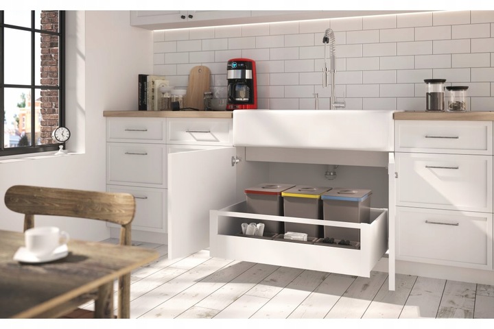 SZUFLADA GTV AXIS PRO 550C1 WYSOKA L550 H167 BIAŁA CICHY DOMYK WYSUW