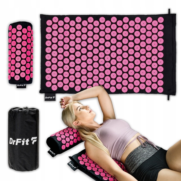 Mata do Akupresury z Poduszką Zdrowotna z Kolcami Damska 75 cm Różowe