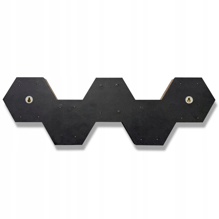 Wieszak ścienny do przedpokoju na ubrania na sciane drewniany Hexagon