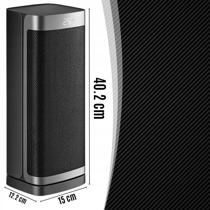 TERMOWENTYLATOR GRZEJNIK ELEKTRYCZNY KOLUMNOWY FARELKA CICHY 2000W +